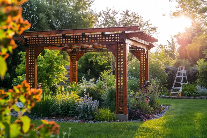 como pintar cubiertas para jardin