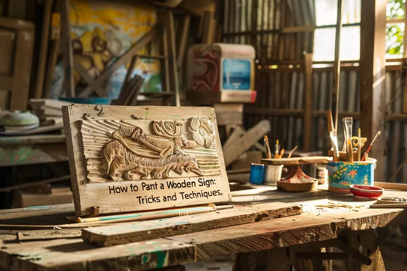 como pintar un letrero de madera