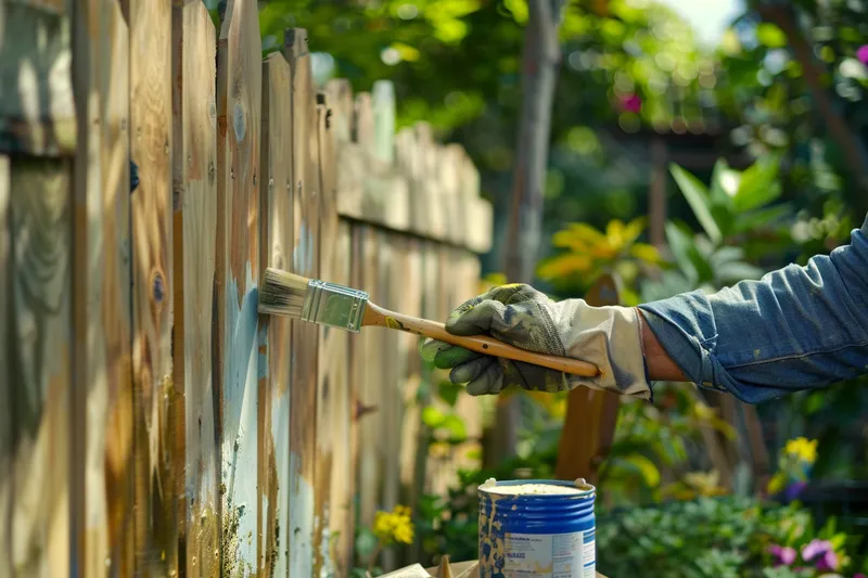 como pintar un porton de madera