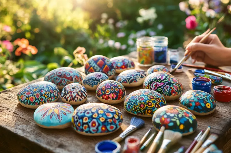 cómo pintar piedras para decorar tu jardín