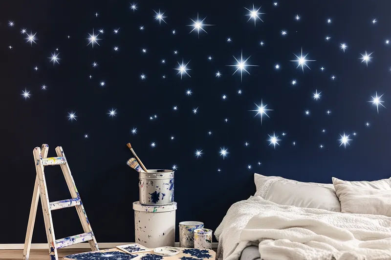 cómo pintar estrellas en la pared para transformar tu habitación