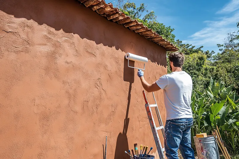 ¿Como pintar paredes exteriores rusticas