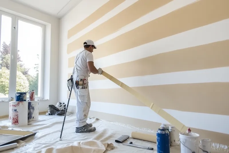 ¿Como pintar rayas en una pared