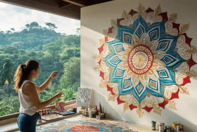 ¿Como pintar un mandala en la pared