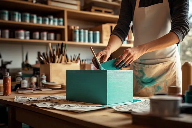 ¿Como pintar una caja de madera